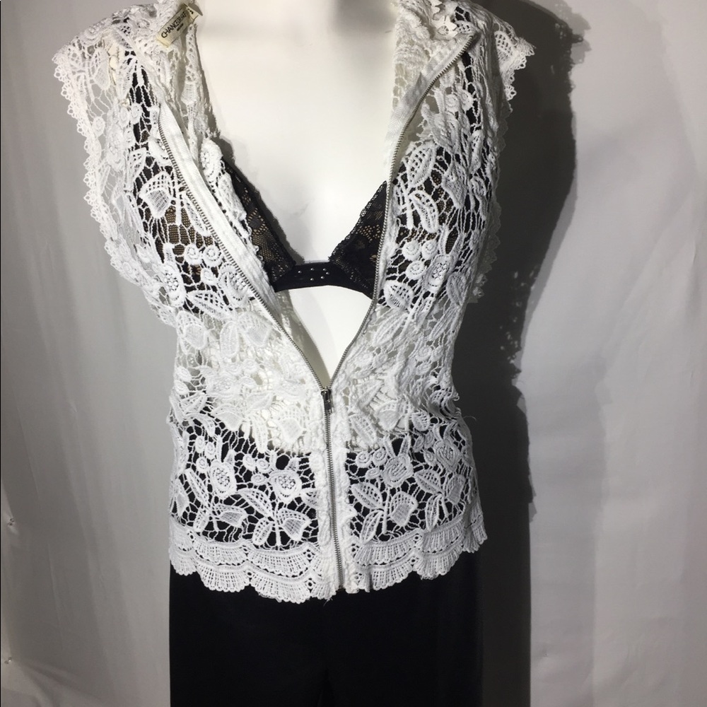 New!! Sexy lacy vest, and leather slacks!!